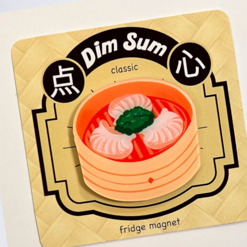 Dim Sum fridge magnets