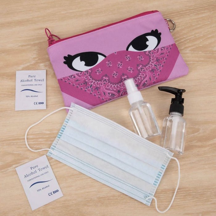 pink bandit face masks pouch