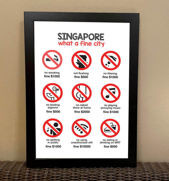 singapore fine city poster (A4)