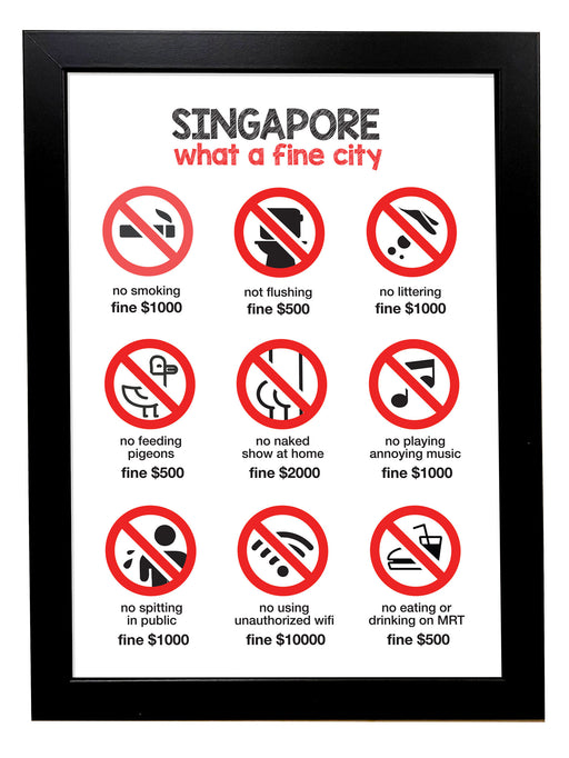 singapore fine city poster (A4)