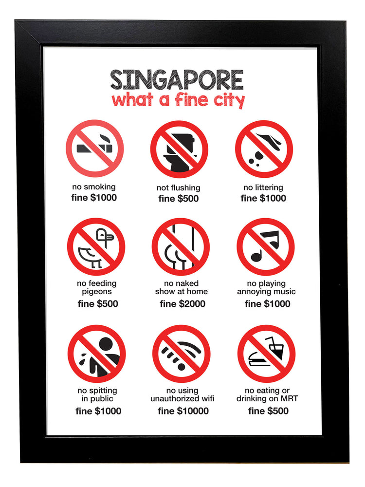 singapore fine city poster (A4)