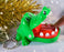 mini biting crocodile keyring