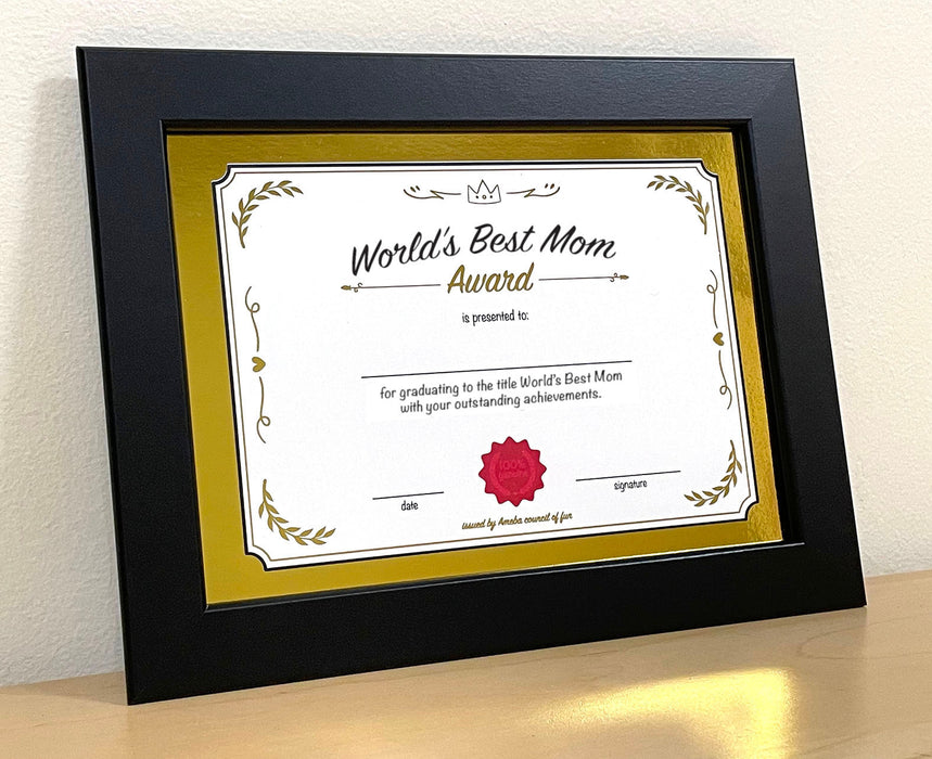 world's best mom certificate