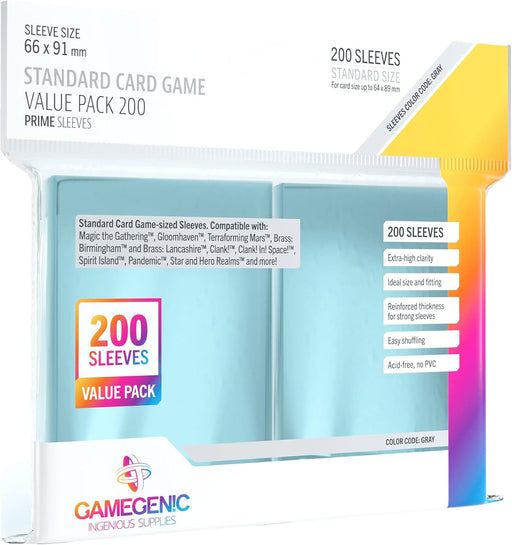 gamegenic standard sleeves 200pcs - 66x91mm prime