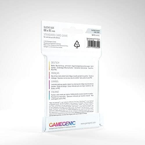 gamegenic standard sleeves 50pcs - 66x91mm matt