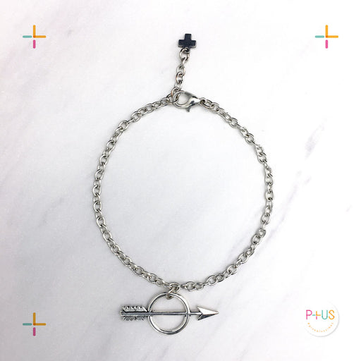 arrow charm bracelet with card