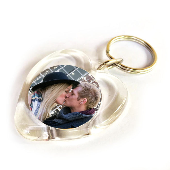 heart photo keyring