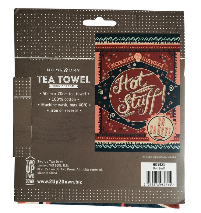 hot stuff tea towel