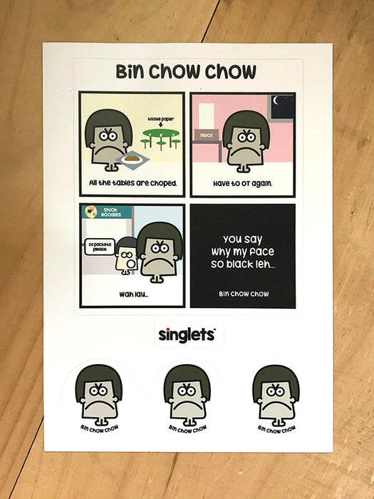 bin chow chow sticker set
