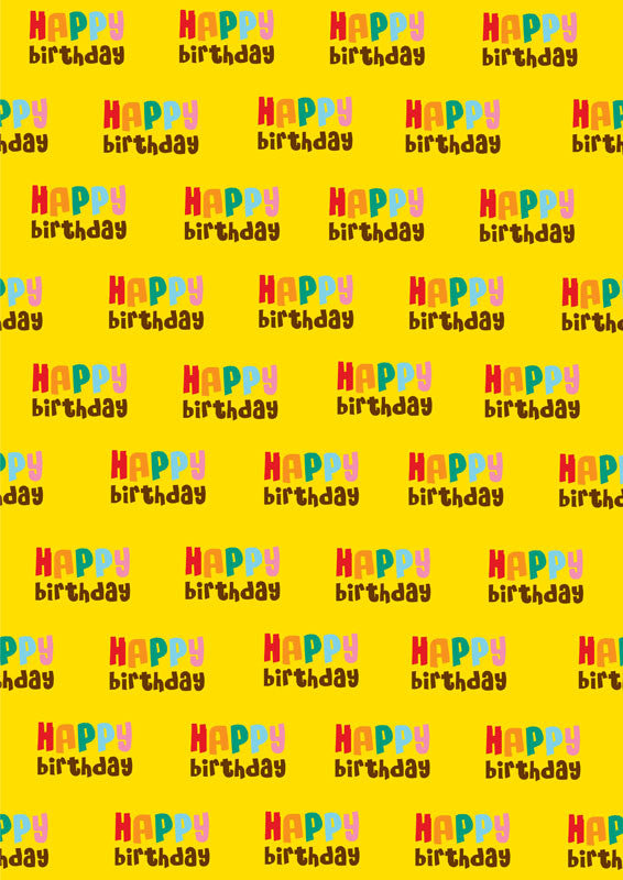 happy birthday gift wrapper (10 sheets)