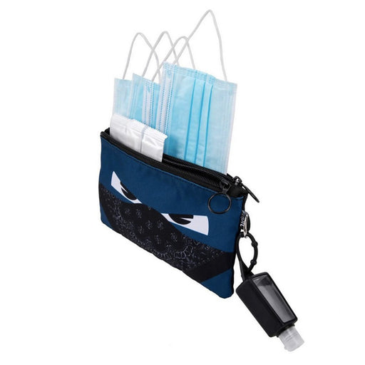 blue bandit face masks pouch