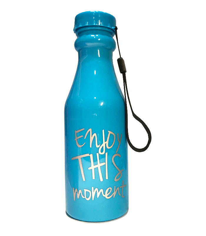 blue water bottle