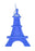 blue eiffel tower luggage tag