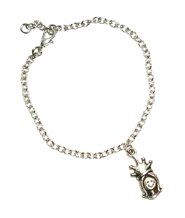 queen charm bracelet with card