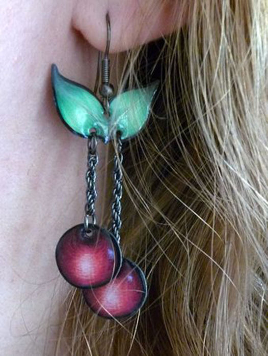 la marelle cherry earrings