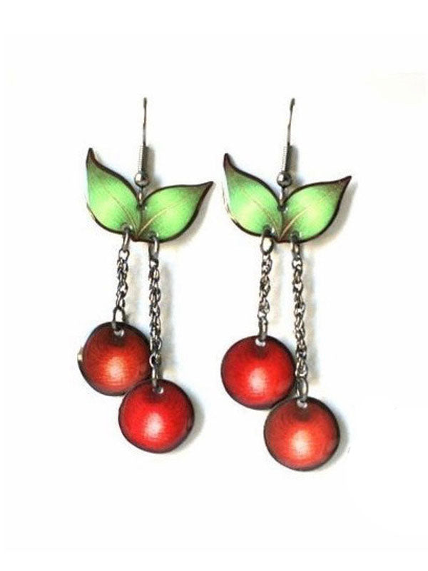 la marelle cherry earrings