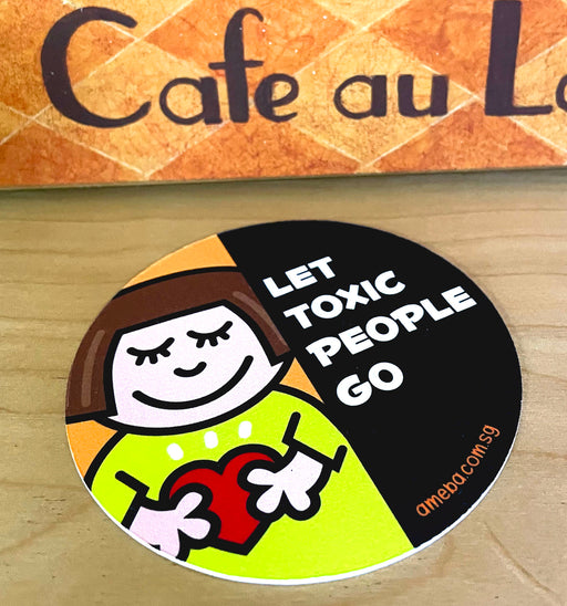 toxic people paper coaster