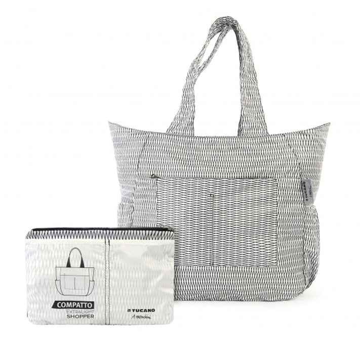 compatto shopper bag by mendini white