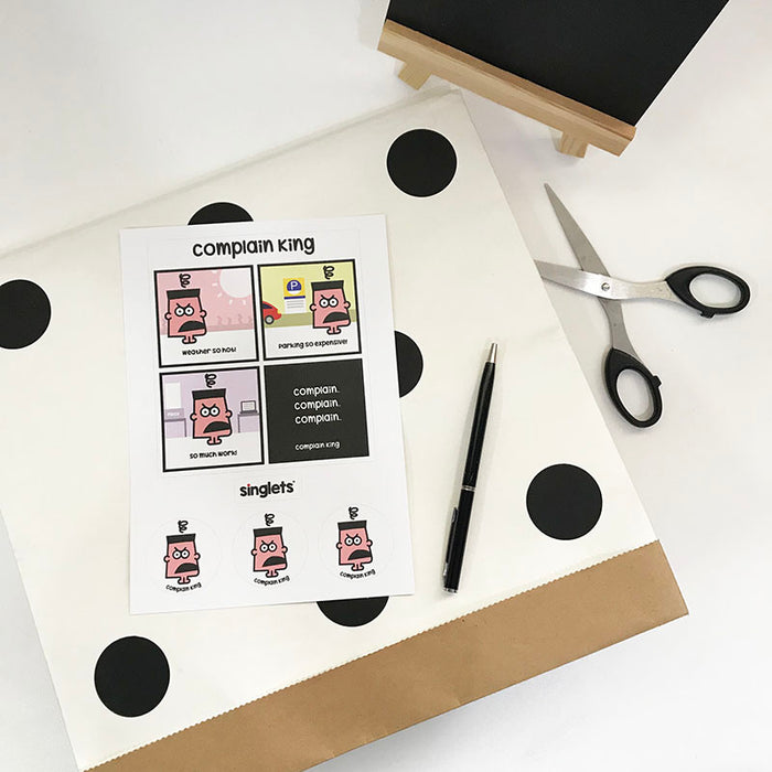 complain king sticker set — amebastuff