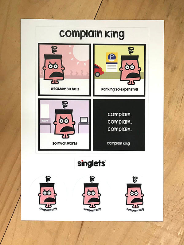 complain king sticker set — amebastuff