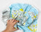 crumpled city map