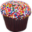 Rainbow Vanilla mini cupcakes