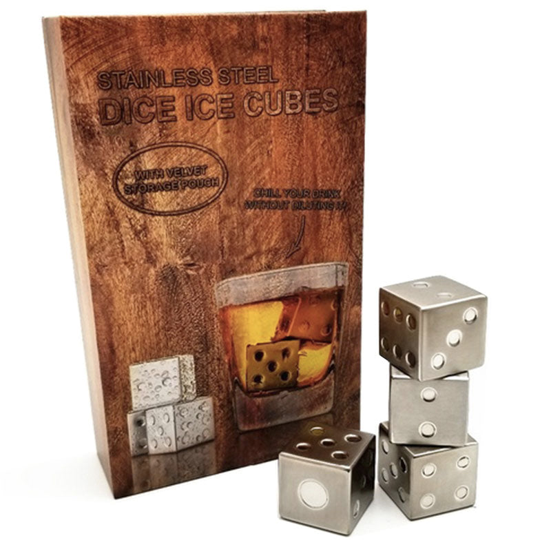 dice metal ice cubes