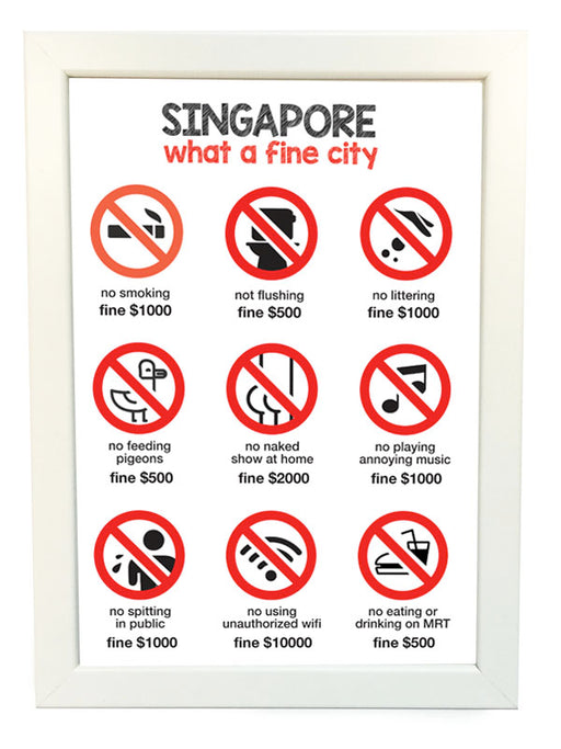 singapore fine city poster (A4)