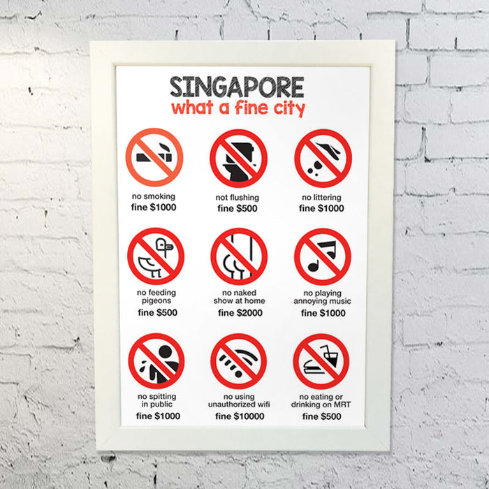 singapore fine city poster (A4)