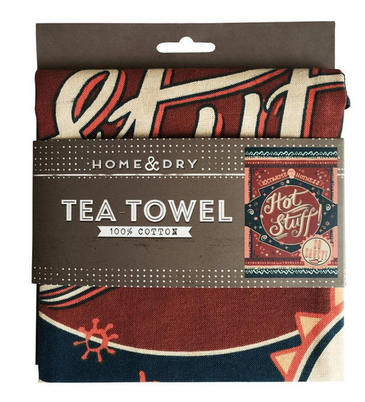 hot stuff tea towel