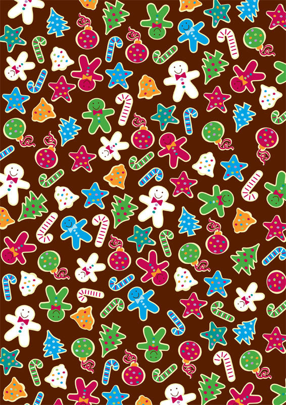 gingerbread gift wrapper (10 sheets)