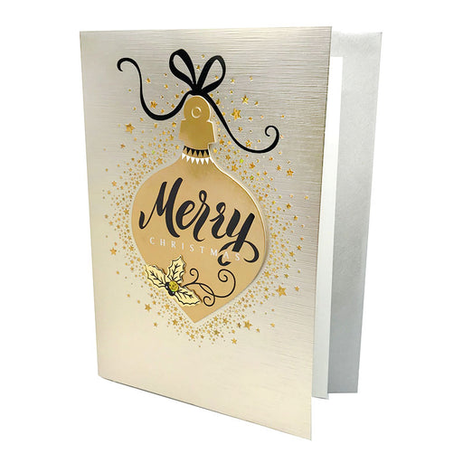 gold bauble card