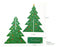 green christmas tree card