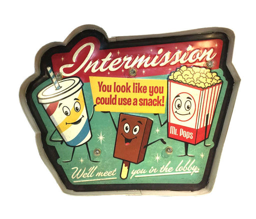 intermission retro sign