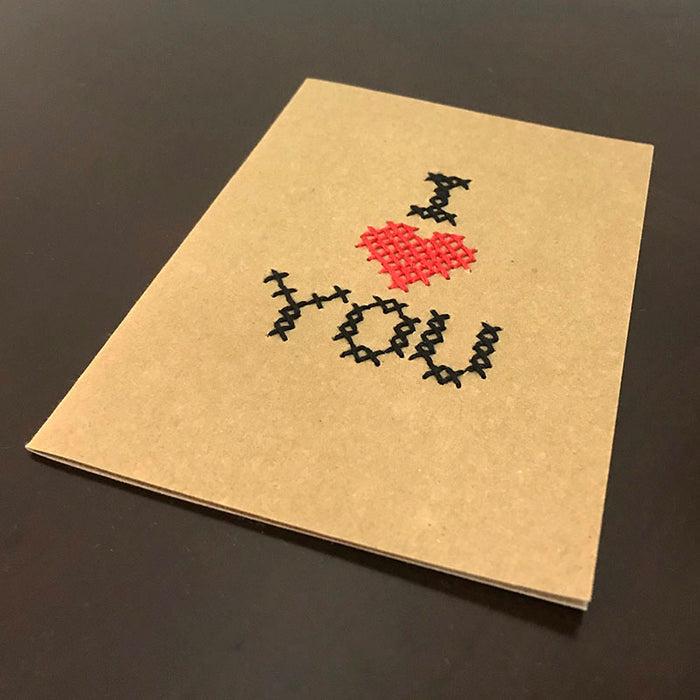 custom cross stitch card