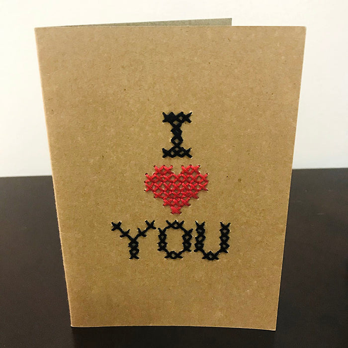 custom cross stitch card