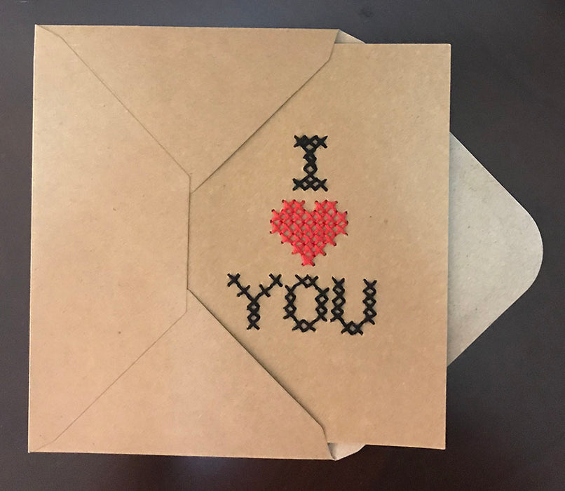 custom cross stitch card