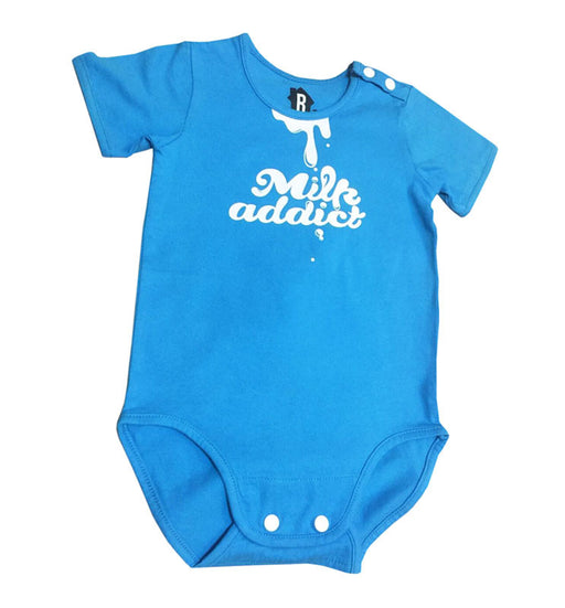 milk addict blue baby tee