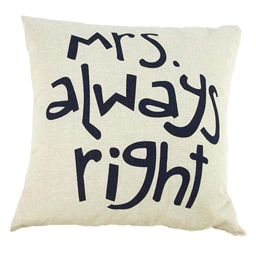 mrs always right cushion cover