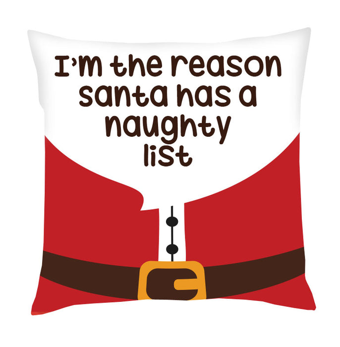 naughty list cushion