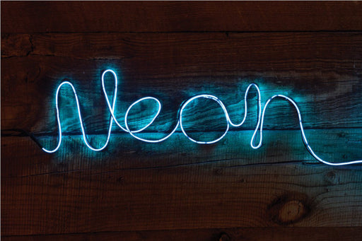 make your own neon light blue