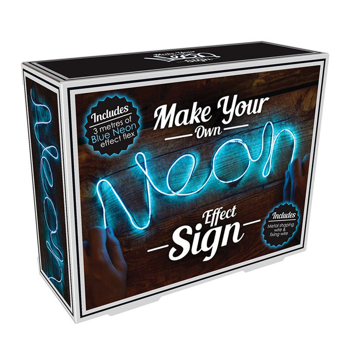 make your own neon light blue