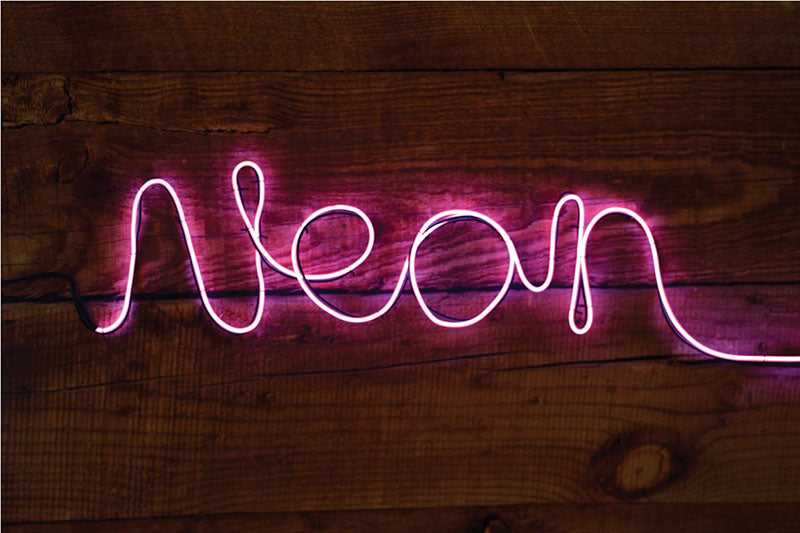 make your own neon light pink