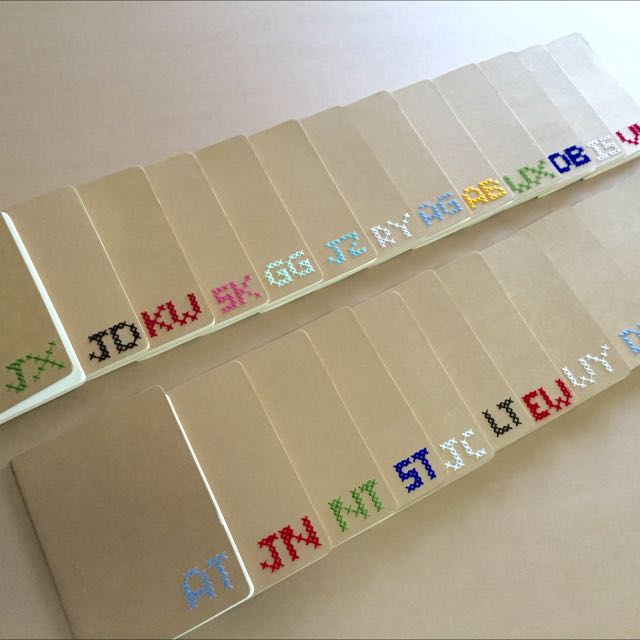 custom cross stitch notebook