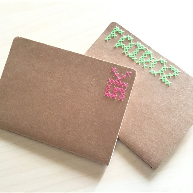 custom cross stitch notebook