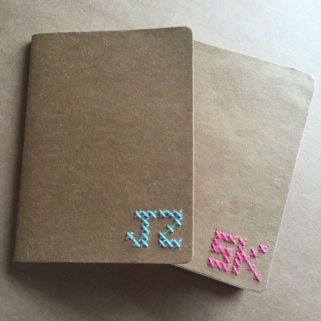 custom cross stitch notebook