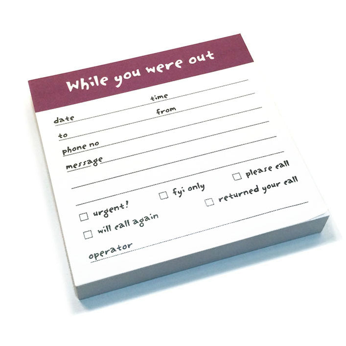 while you were out sticky note — amebastuff