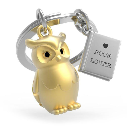 owl & book keyring