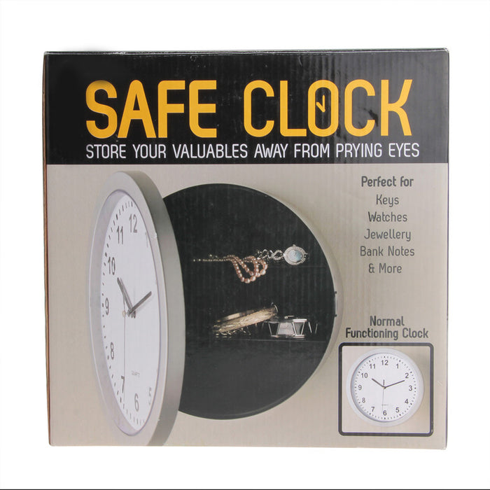 wall clock with hidden compartment
