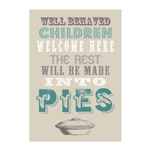 pies tea towel